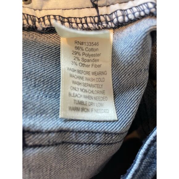 Ecru Jeans The La Cienega Stovepipe Jean Blue Med Wash Raw Fringe Hem Size 26 - Picture 11 of 12